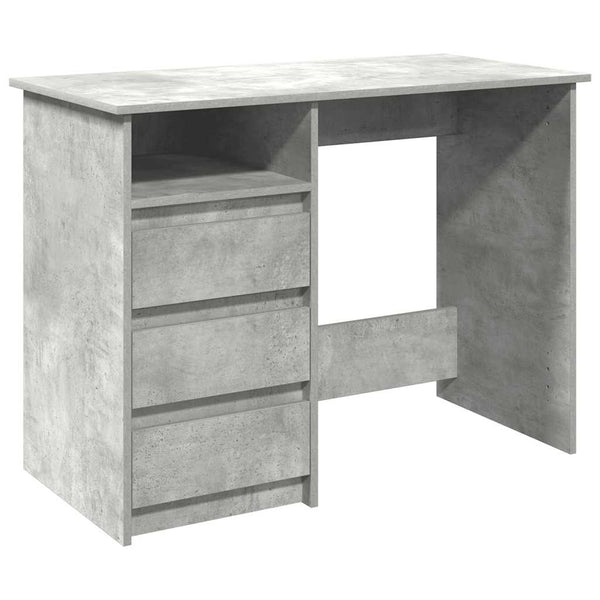 Betongrauer Schreibtisch Gogan 102x50x75cm (Holz)