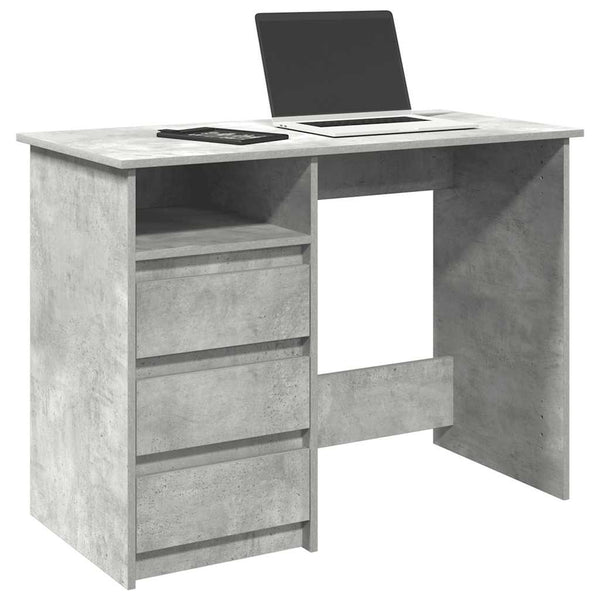 Betongrauer Schreibtisch Gogan 102x50x75cm (Holz)