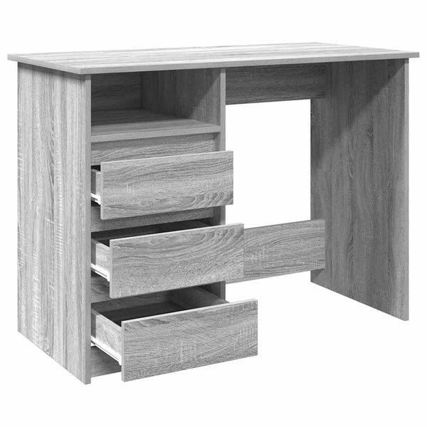 Grauer Schreibtisch Gogan 102x50x75cm (Holz)