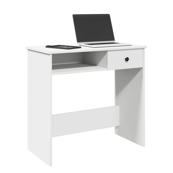 Weißer Schreibtisch Klamisa 80x40x75cm (Spanplatte)