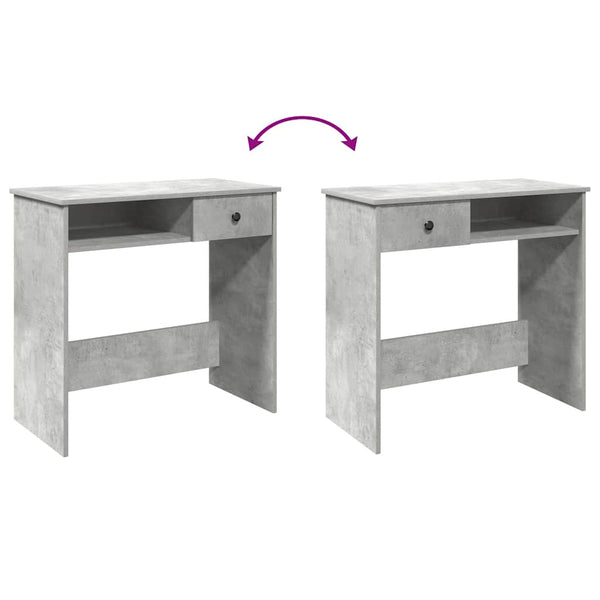 Betongrauer Schreibtisch Klamisa 80x40x75cm (Spanplatte)