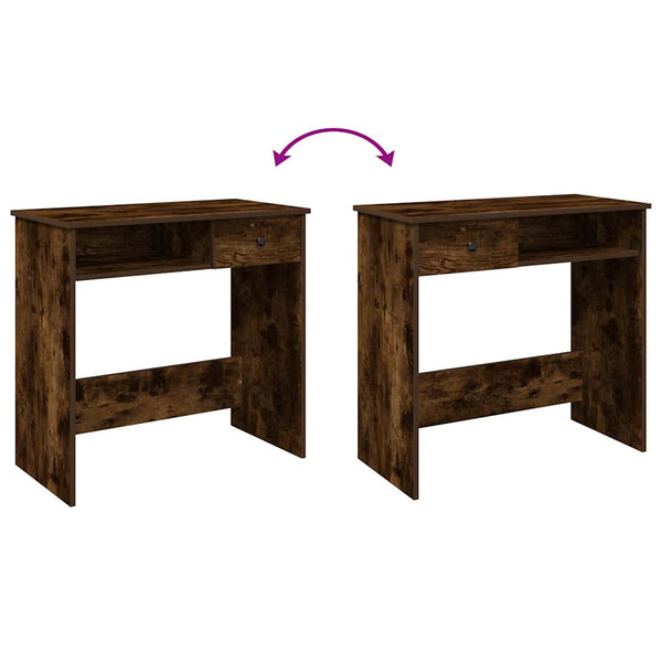 Schreibtisch Klamisa 80x40x75cm aus Räuchereiche (Holz)