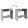 Grauer Schreibtisch Klamisa 80x40x75cm (Holz)