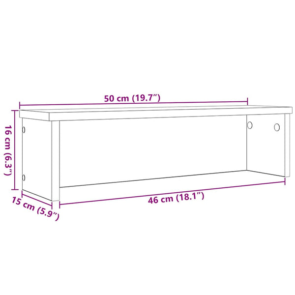 Weiße Küchenregale stapelbar Muhamad 50x15x16cm (2 Stück)