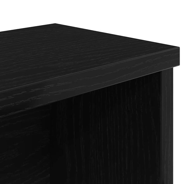 Schwarzes Küchenregal stapelbar Muhamad 50x15x16cm (Holzwerkstoff)