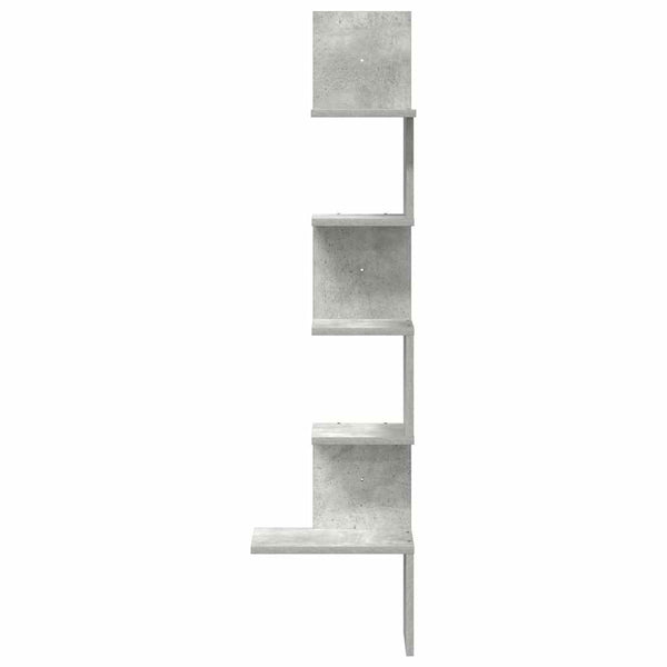 Wandeckregal Donas 32x32x127,5cm Betongrau (Spanplatte)