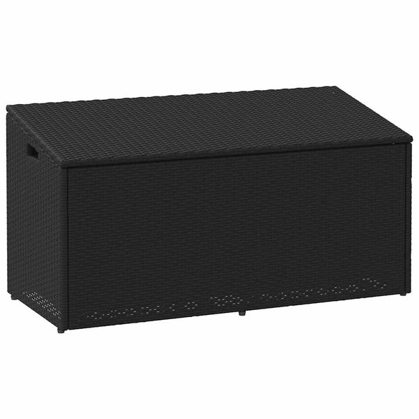 Gartenaufbewahrungsbox Pahuca, schwarz, 110x50x58cm (Polyrattan)