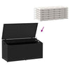 Gartenaufbewahrungsbox Pahuca, schwarz, 110x50x58cm (Polyrattan)