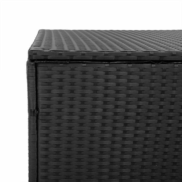 Gartenaufbewahrungsbox Pahuca, schwarz, 110x50x58cm (Polyrattan)