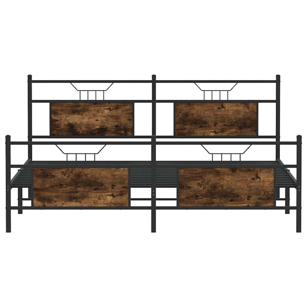 Bettgestell Trufasu Räuchereiche Metall 180x200cm