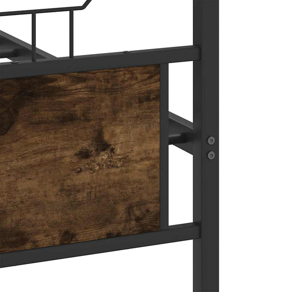 Bettgestell Trufasu Räuchereiche Metall 180x200cm