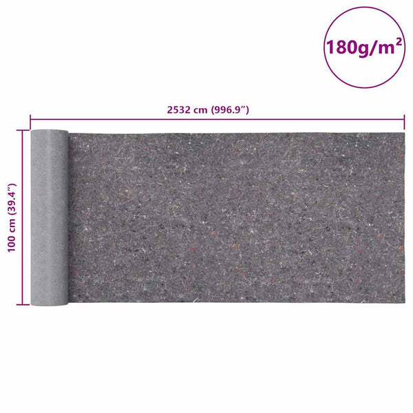 Harmaa liukumaton maalarin fleece Ceica 2532cm (180 g/m²)