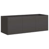 Schwarzer Blumenkasten Mendu 120x40x40cm (kaltgewalzter Stahl)