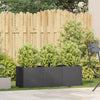Schwarzer Blumenkasten Mendu 120x40x40cm (kaltgewalzter Stahl)