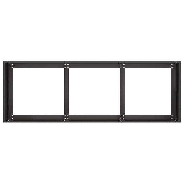 Schwarzer Blumenkasten Mendu 120x40x40cm (kaltgewalzter Stahl)