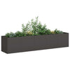 Schwarzer Blumenkasten Mendu 200x40x40cm (kaltgewalzter Stahl)