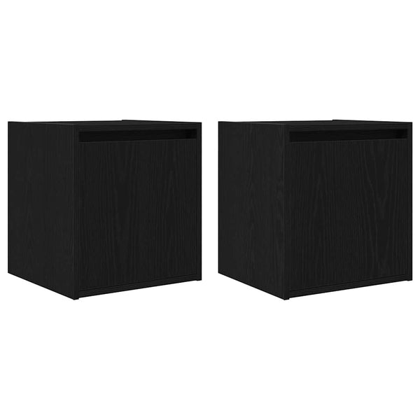 Schwarze Wand-Nachttische Lorelai 38x34x40cm (2 Stk.)