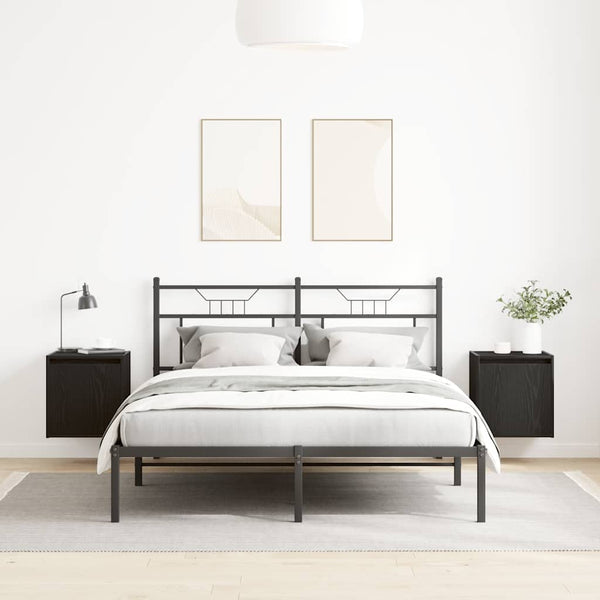 Schwarze Wand-Nachttische Lorelai 38x34x40cm (2 Stk.)