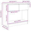 Schwarzer Konsolentisch mit Schubladen Leocardia 85,5x38,5x74,5cm