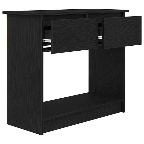 Schwarzer Konsolentisch mit Schubladen Leocardia 85,5x38,5x74,5cm