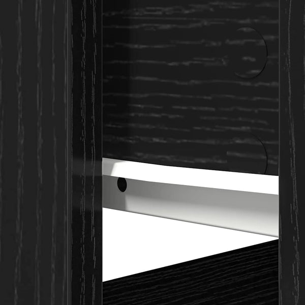 Schwarzer Konsolentisch mit Schubladen Leocardia 85,5x38,5x74,5cm
