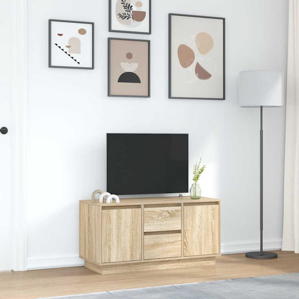 Sonoma tammi tv-taso led-valoilla Kiersten 100x41x50cm