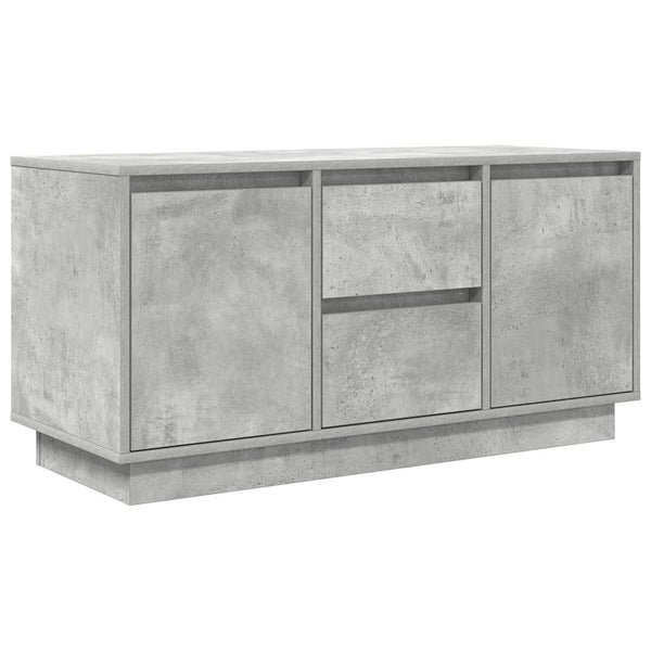 Betoninharmaa tv-taso led-valoilla Kiersten 100x41x50cm