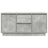 Betoninharmaa tv-taso led-valoilla Kiersten 100x41x50cm