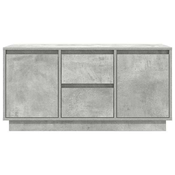 Betoninharmaa tv-taso led-valoilla Kiersten 100x41x50cm