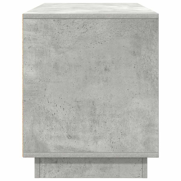 Betoninharmaa tv-taso led-valoilla Kiersten 100x41x50cm