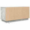 Betoninharmaa tv-taso led-valoilla Kiersten 100x41x50cm