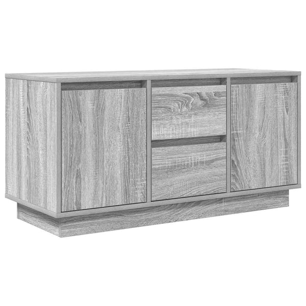 Graues TV-Möbel mit LED-Beleuchtung Kiersten 100x41x50cm (Sonoma)
