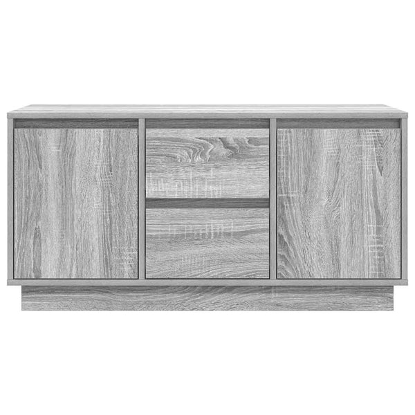 Graues TV-Möbel mit LED-Beleuchtung Kiersten 100x41x50cm (Sonoma)