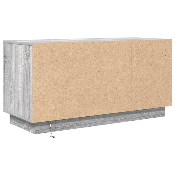Graues TV-Möbel mit LED-Beleuchtung Kiersten 100x41x50cm (Sonoma)