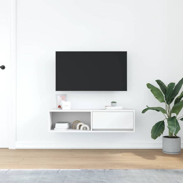 Weißer TV-Schrank Kolla 100x31x25,5cm (Holzwerkstoff)