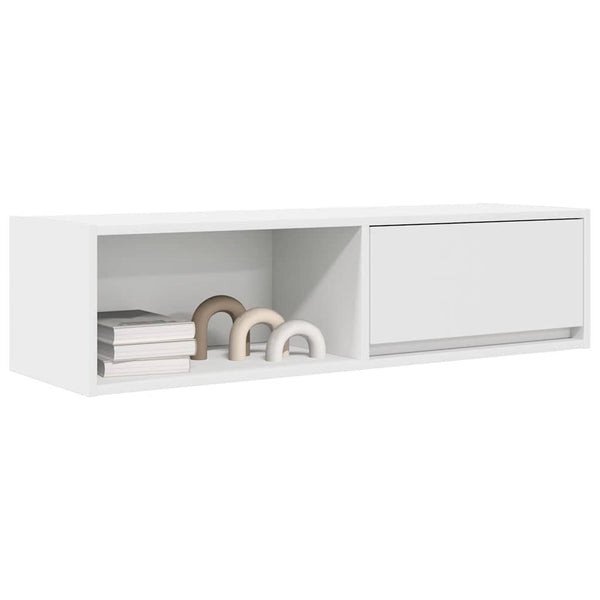 Weißer TV-Schrank Kolla 100x31x25,5cm (Holzwerkstoff)