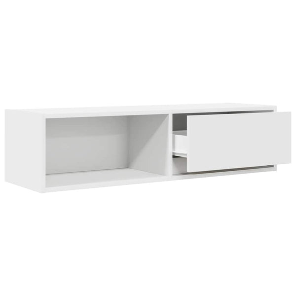 Weißer TV-Schrank Kolla 100x31x25,5cm (Holzwerkstoff)