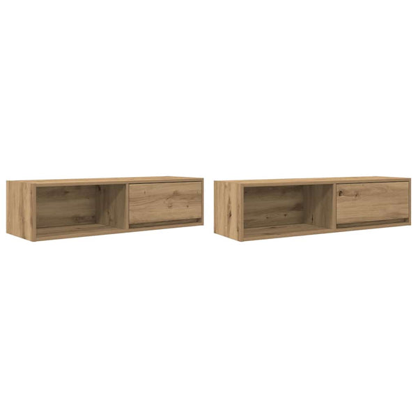 TV-Wandschränke Kolla 100x31x25,5cm (2 St. Holz)