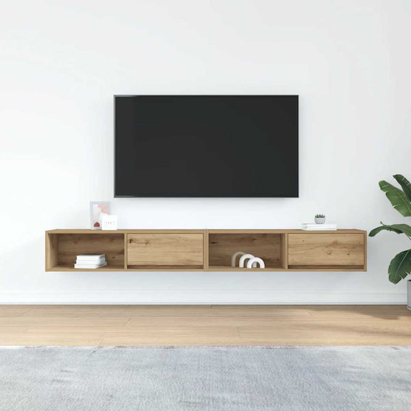 TV-Wandschränke Kolla 100x31x25,5cm (2 St. Holz)