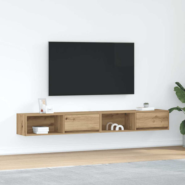 TV-Wandschränke Kolla 100x31x25,5cm (2 St. Holz)