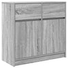Graues Sideboard mit Schublade Minache 80x34x76cm (Holz)