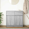 Graues Sideboard mit Schublade Minache 80x34x76cm (Holz)