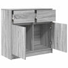 Graues Sideboard mit Schublade Minache 80x34x76cm (Holz)