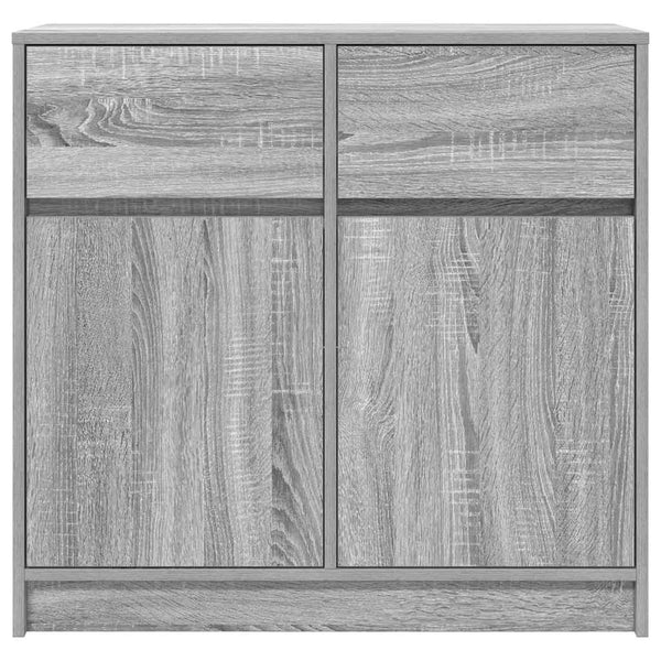 Graues Sideboard mit Schublade Minache 80x34x76cm (Holz)