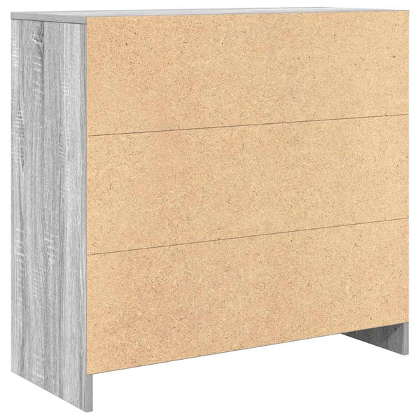 Graues Sideboard mit Schublade Minache 80x34x76cm (Holz)