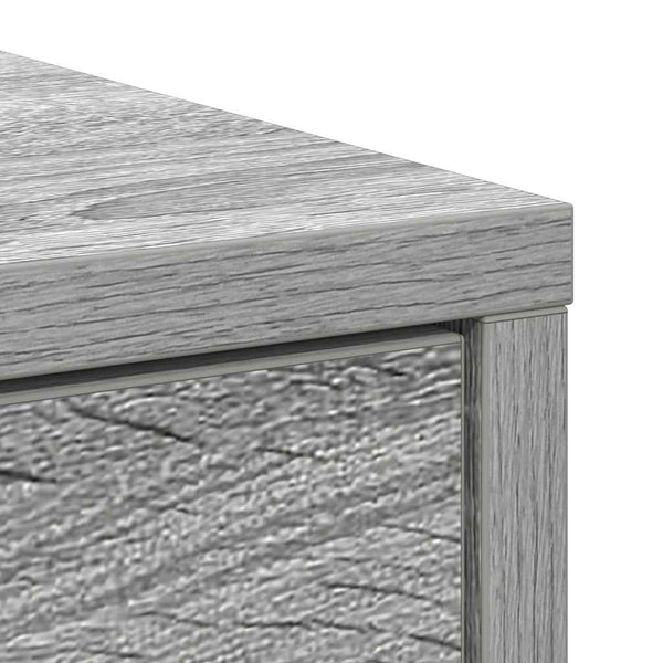 Graues Sideboard mit Schublade Minache 80x34x76cm (Holz)
