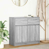 Graues Sideboard mit Schublade Minache 80x34x76cm (Holz)