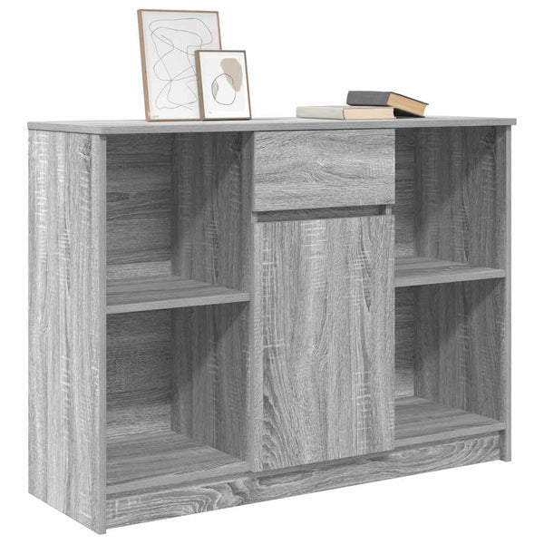 Graues Sideboard mit Schublade Sarandea 101x35x76cm (Holz)