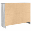 Graues Sideboard mit Schublade Sarandea 101x35x76cm (Holz)