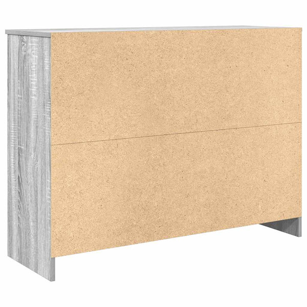 Graues Sideboard mit Schublade Sarandea 101x35x76cm (Holz)
